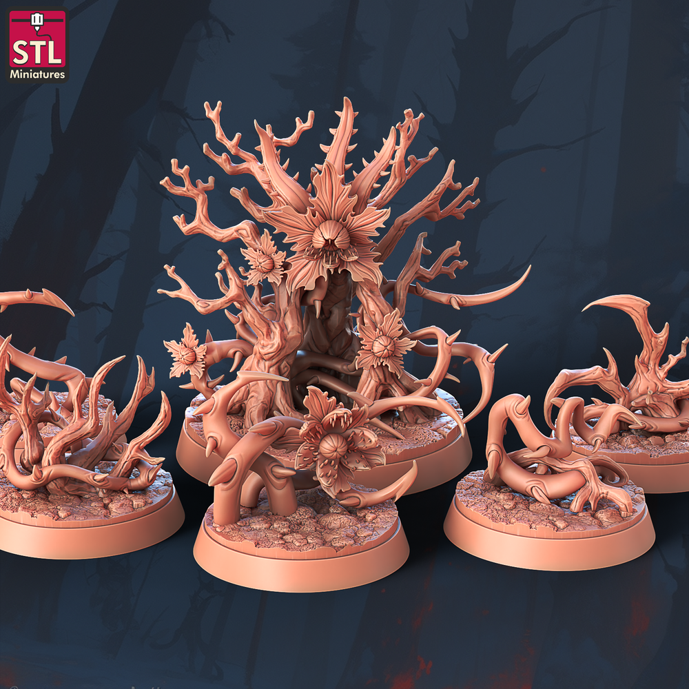 3D Printed STL Miniatures Dark Roots  28 - 32mm War Gaming D&D (Online Only)