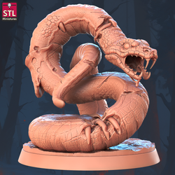 3D Printed STL Miniatures Ghoul Snake Set 28 - 32mm War Gaming D&D (Online Only)