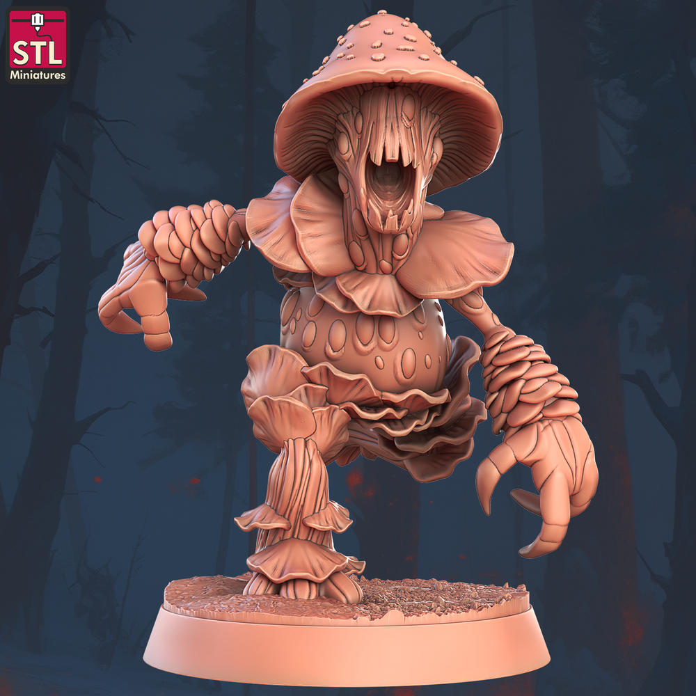 3D Printed STL Miniatures Violent Fungus Set 28 - 32mm War Gaming D&D (Online Only)