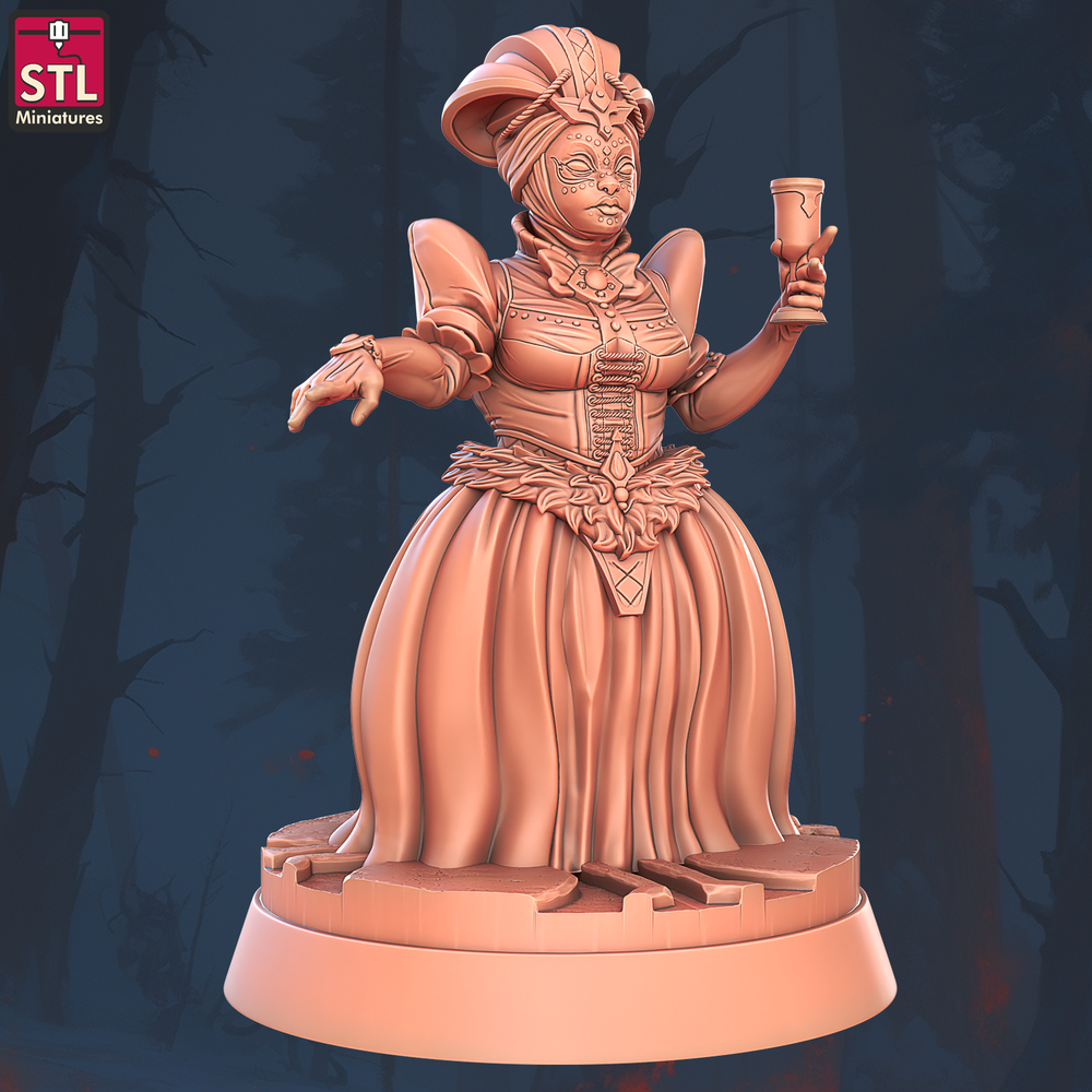 3D Printed STL Miniatures Masquerade Vetenian Carnival Set 28 - 32mm War Gaming D&D (Online Only)