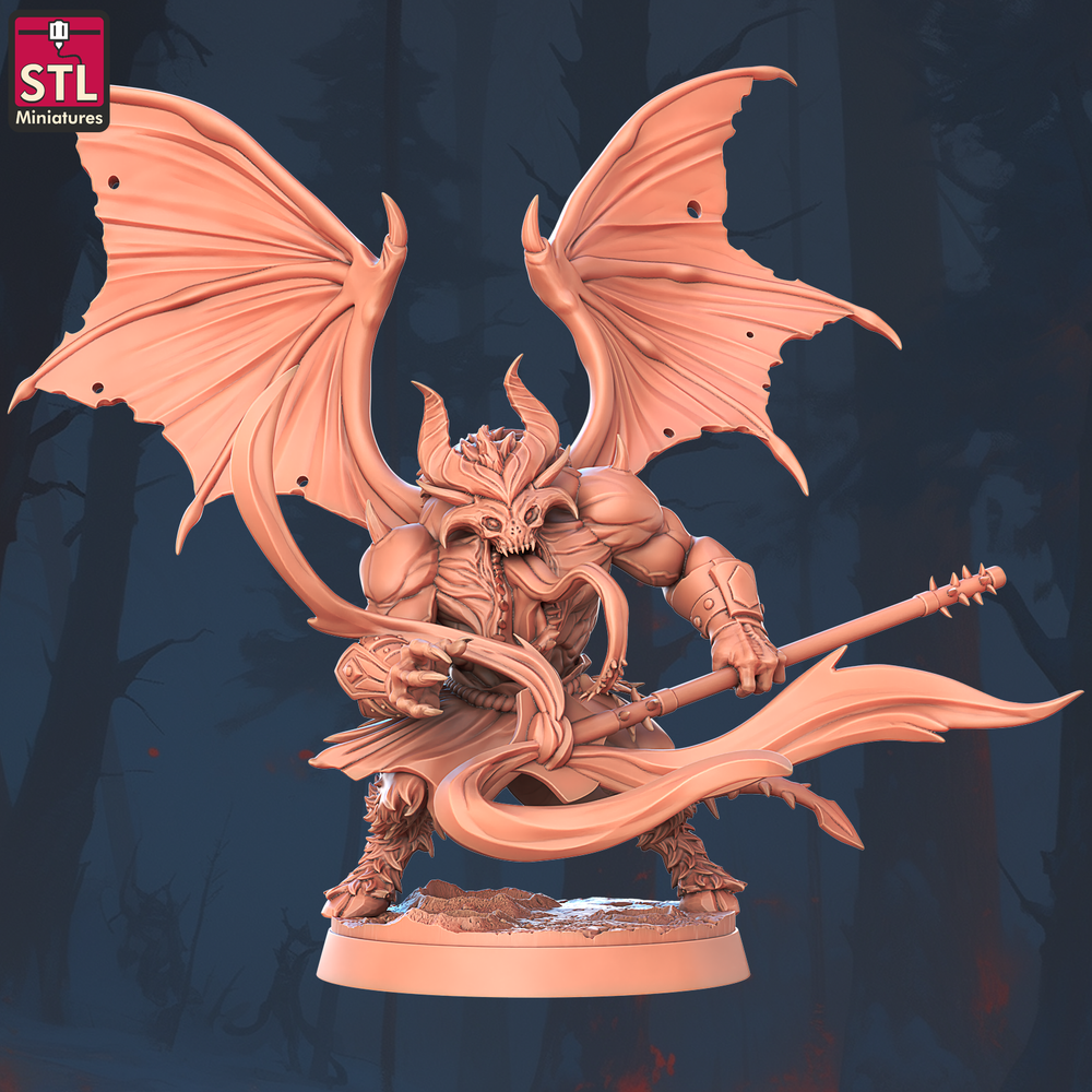 3D Printed STL Miniatures Terror Wing 28 - 32mm War Gaming D&D (Online Only)