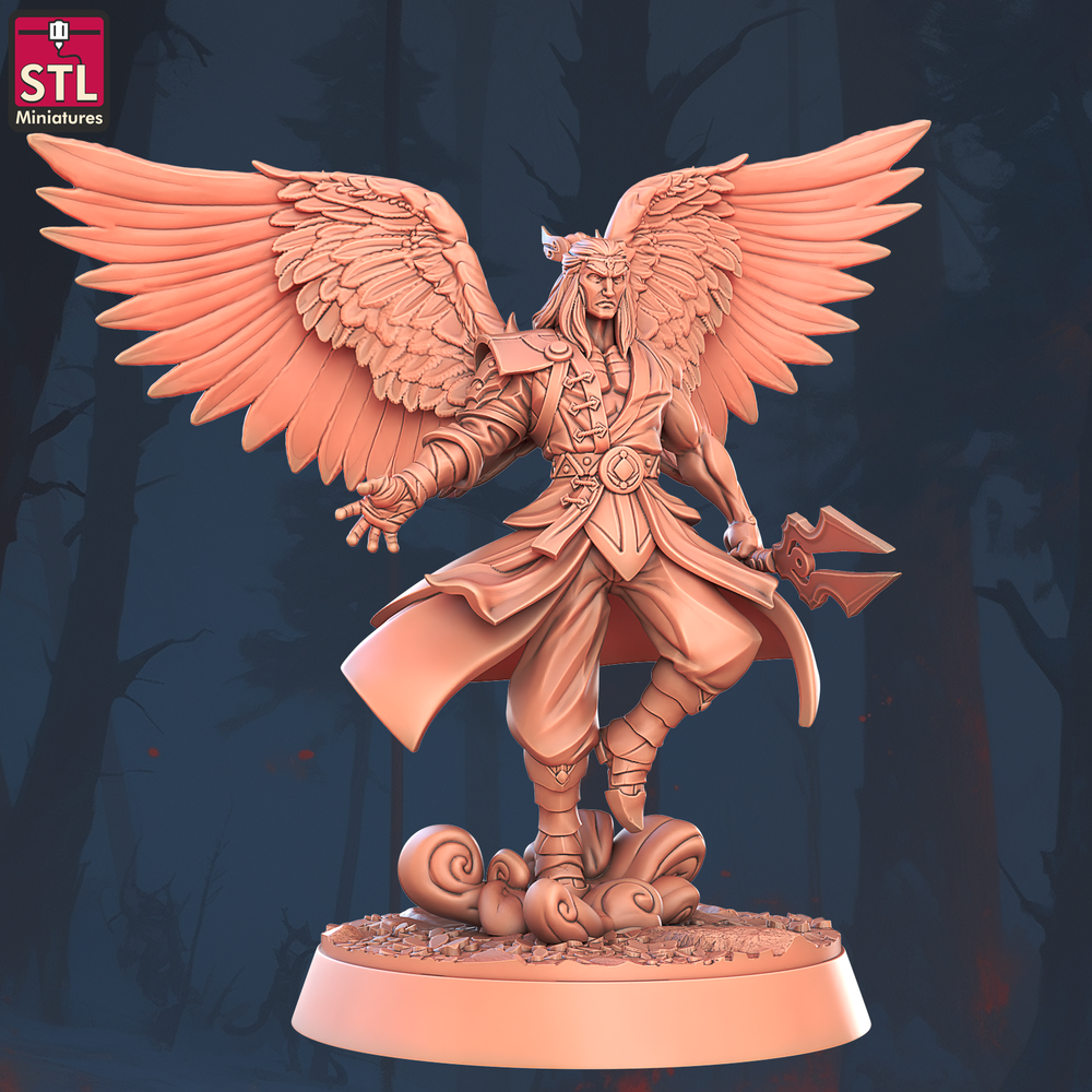 3D Printed STL Miniatures Floating Islands Characters 28 - 32mm War Gaming D&D (Online Only)