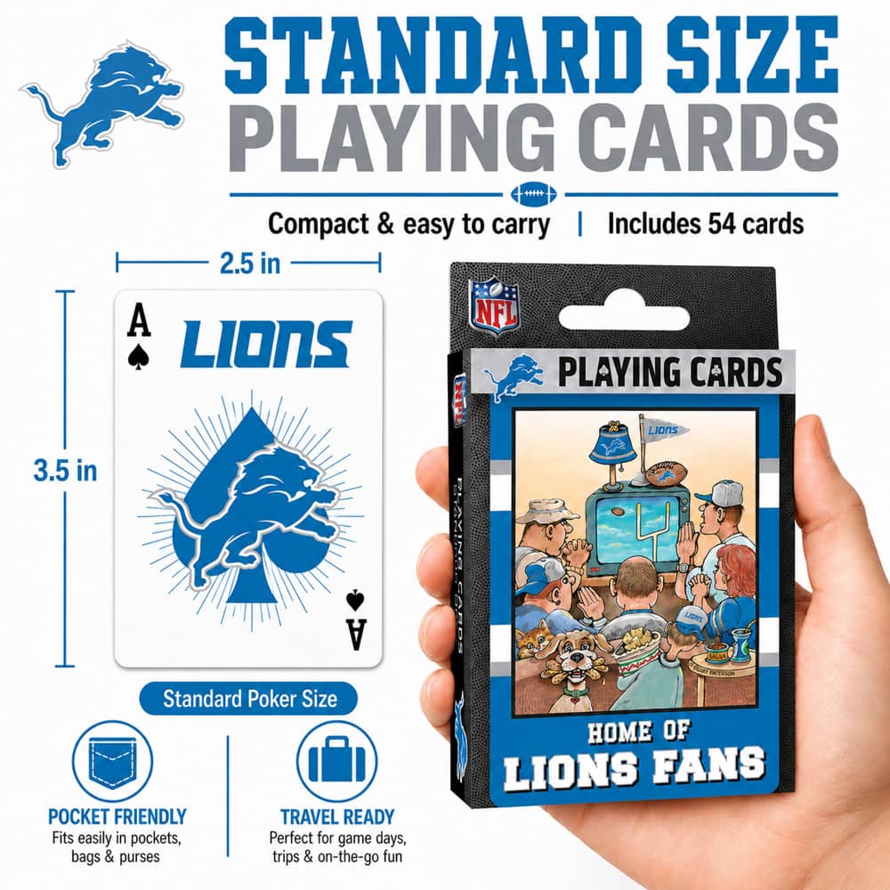 Detroit Lions Fan Deck Playing Cards - 54 Card Deck