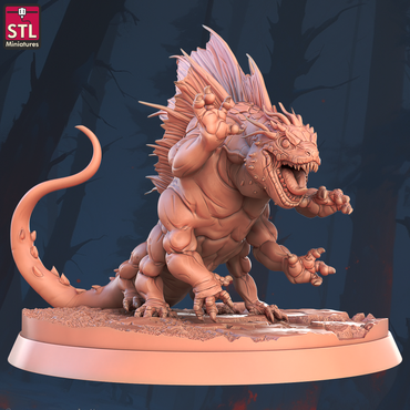 3D Printed STL Miniatures Basilisk Set 28 - 32mm War Gaming D&D (Online Only)