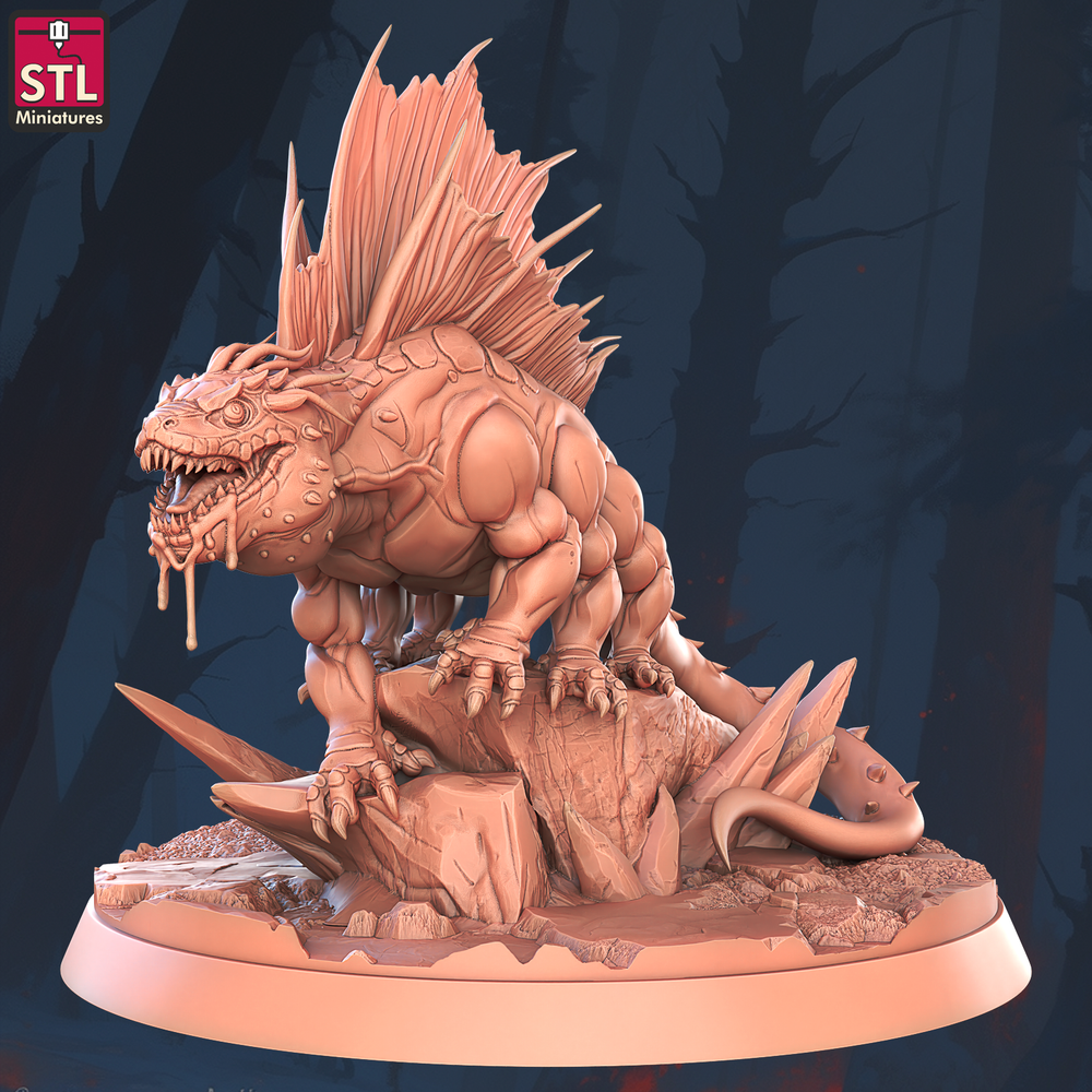 3D Printed STL Miniatures Basilisk Set 28 - 32mm War Gaming D&D (Online Only)