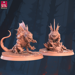 3D Printed STL Miniatures Basilisk Set 28 - 32mm War Gaming D&D (Online Only)