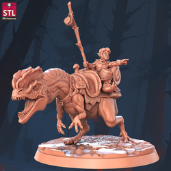 3D Printed STL Miniatures Mounted Raider Set 28 - 32mm War Gaming D&D (Online Only)