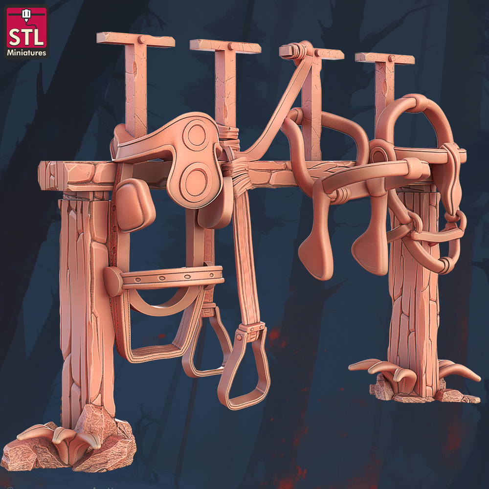 3D Printed STL Miniatures Saddlemaker Set 28 - 32mm War Gaming D&D (Online Only)