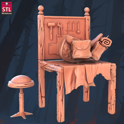 3D Printed STL Miniatures Saddlemaker Set 28 - 32mm War Gaming D&D (Online Only)