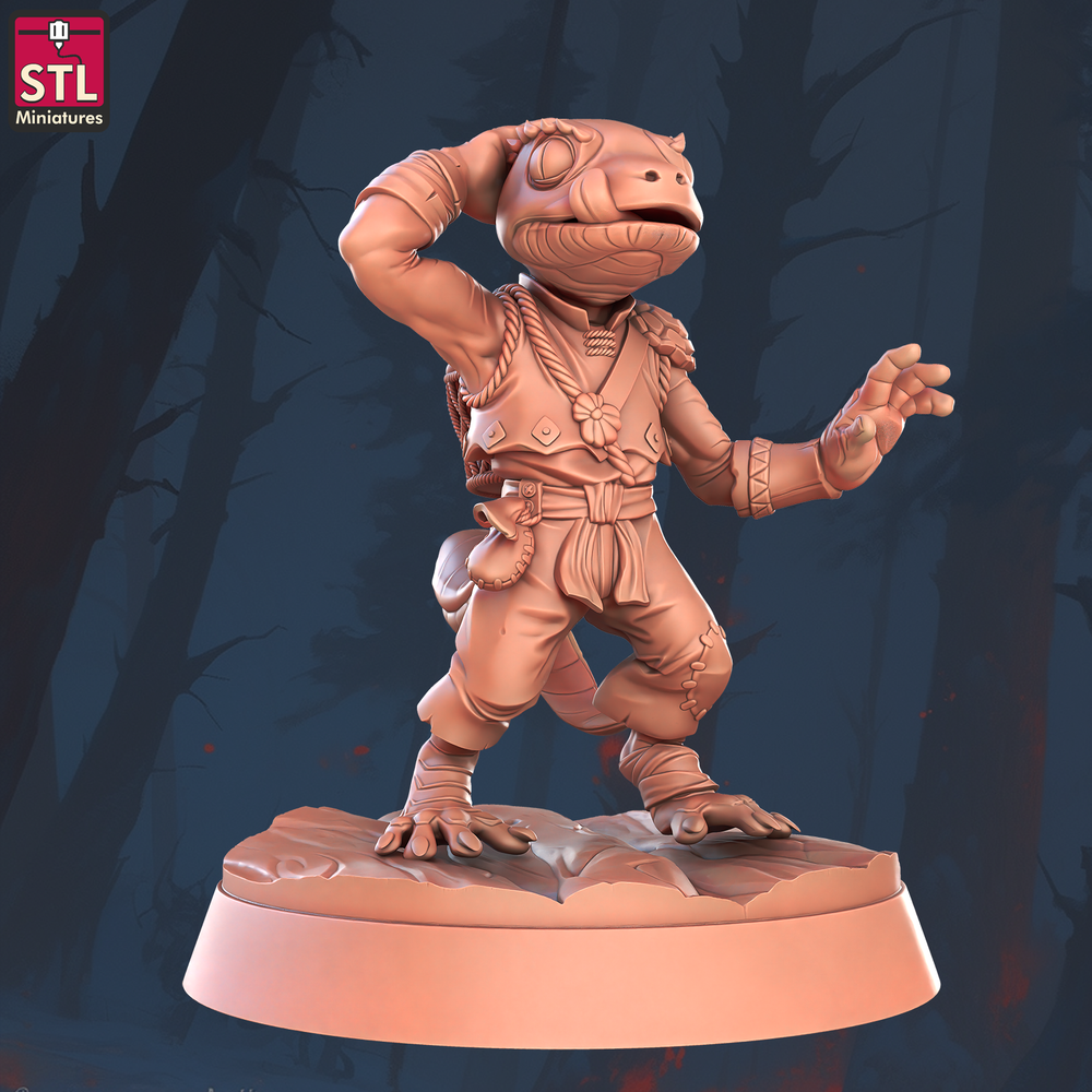 3D Printed STL Miniatures Lizardfolks Set 28 - 32mm War Gaming D&D (Online Only)