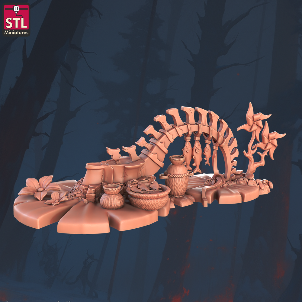 3D Printed STL Miniatures Lizardfolks Set 28 - 32mm War Gaming D&D (Online Only)