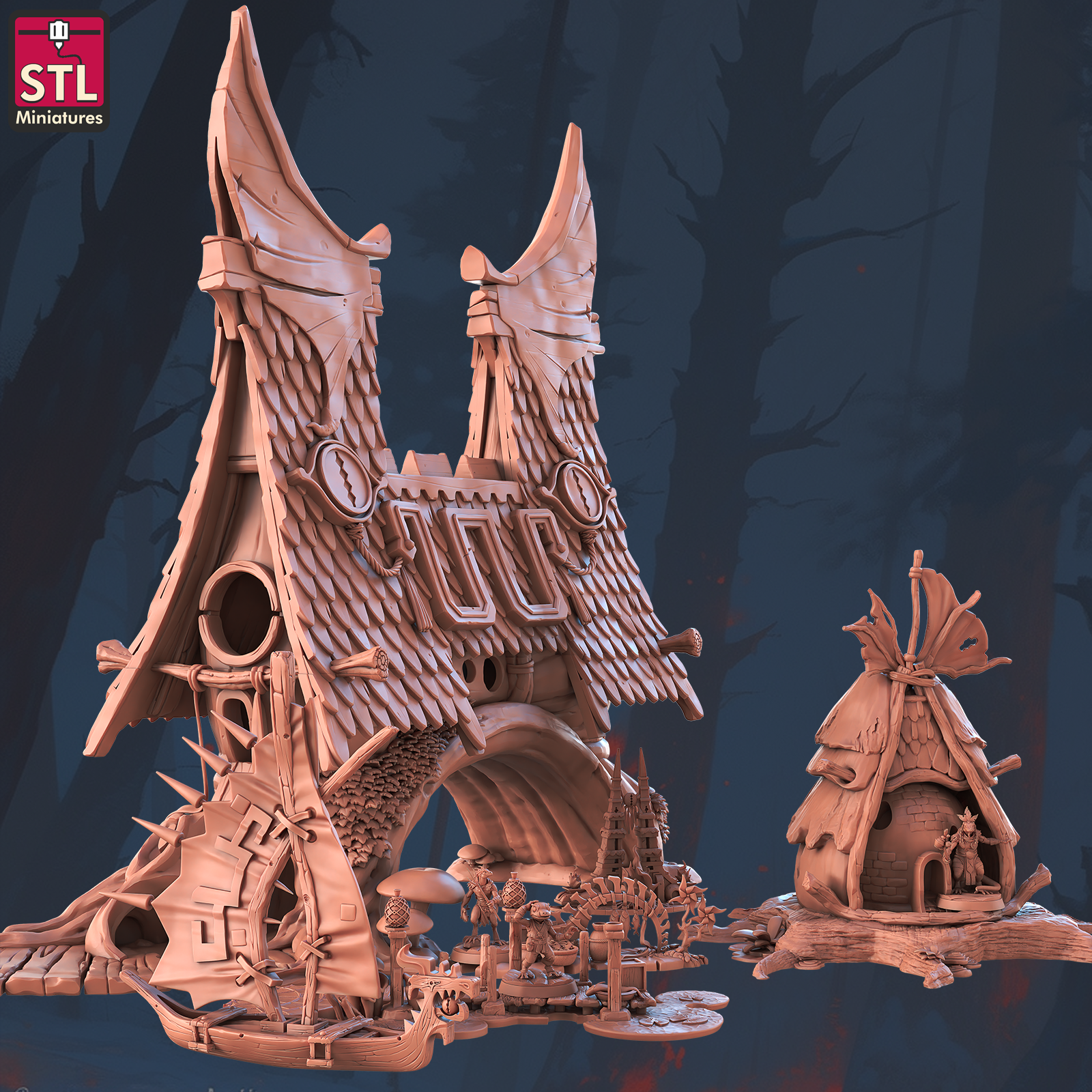 3D Printed STL Miniatures Lizardfolks Set 28 - 32mm War Gaming D&D (Online Only)