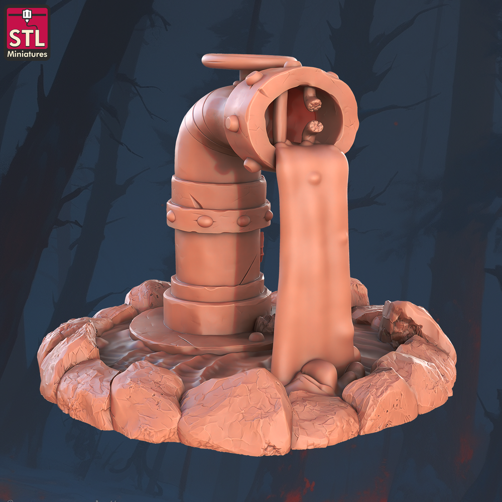 3D Printed STL Miniatures Sewers Workers Set 28 - 32mm War Gaming D&D (Online Only)