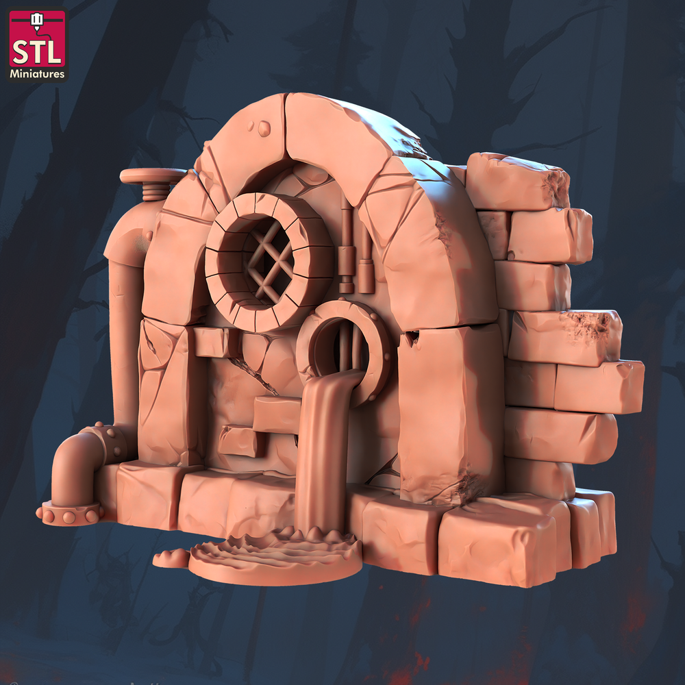 3D Printed STL Miniatures Sewers Workers Set 28 - 32mm War Gaming D&D (Online Only)