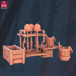 3D Printed STL Miniatures Sewers Workers Set 28 - 32mm War Gaming D&D (Online Only)