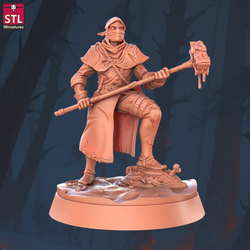 3D Printed STL Miniatures Sewers Workers Set 28 - 32mm War Gaming D&D (Online Only)