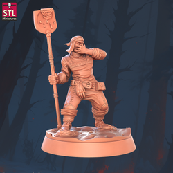 3D Printed STL Miniatures Sewers Workers Set 28 - 32mm War Gaming D&D (Online Only)