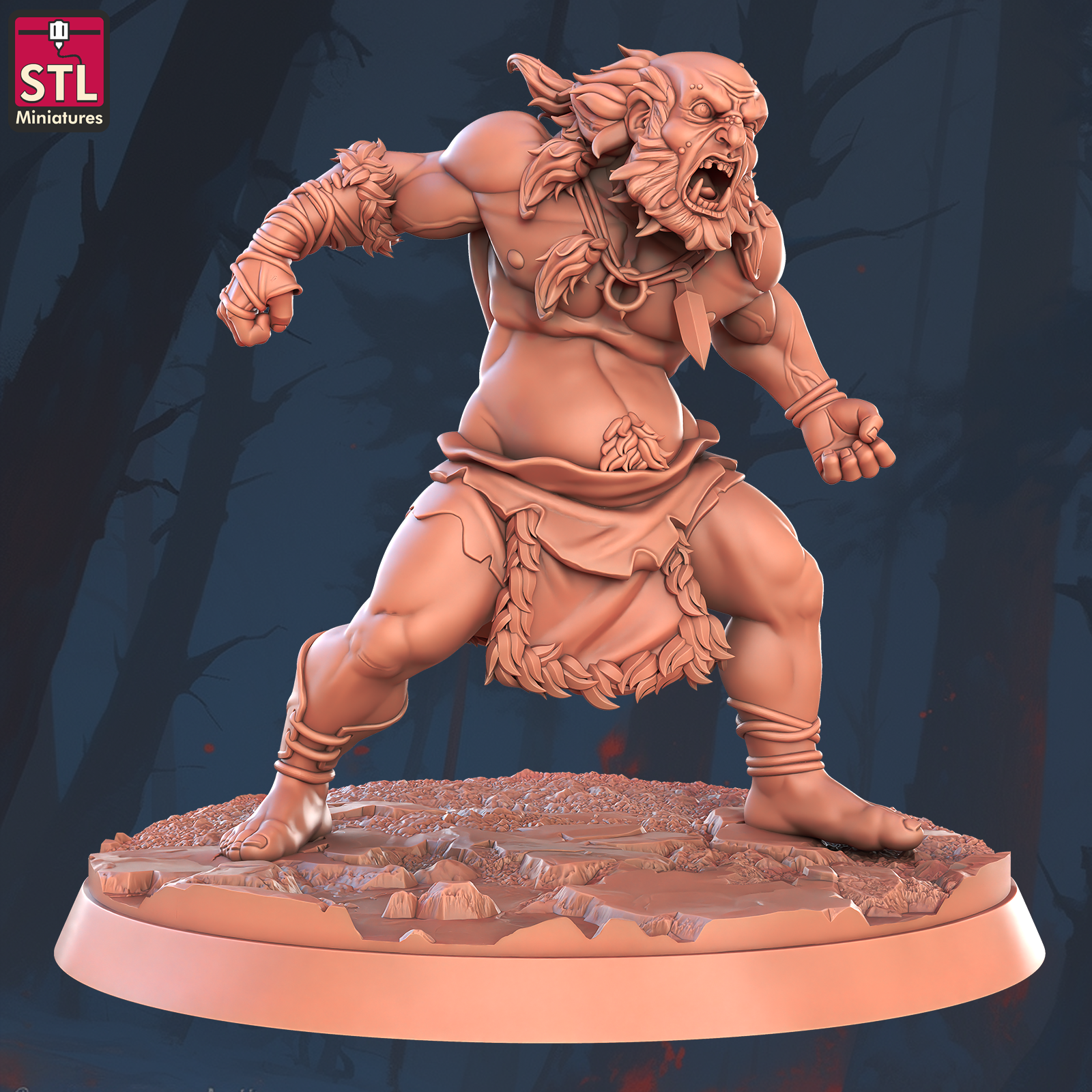 3D Printed STL Miniatures Troll 28 - 32mm War Gaming D&D (Online Only)
