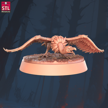 3D Printed STL Miniatures Vultures 28 - 32mm War Gaming D&D (Online Only)