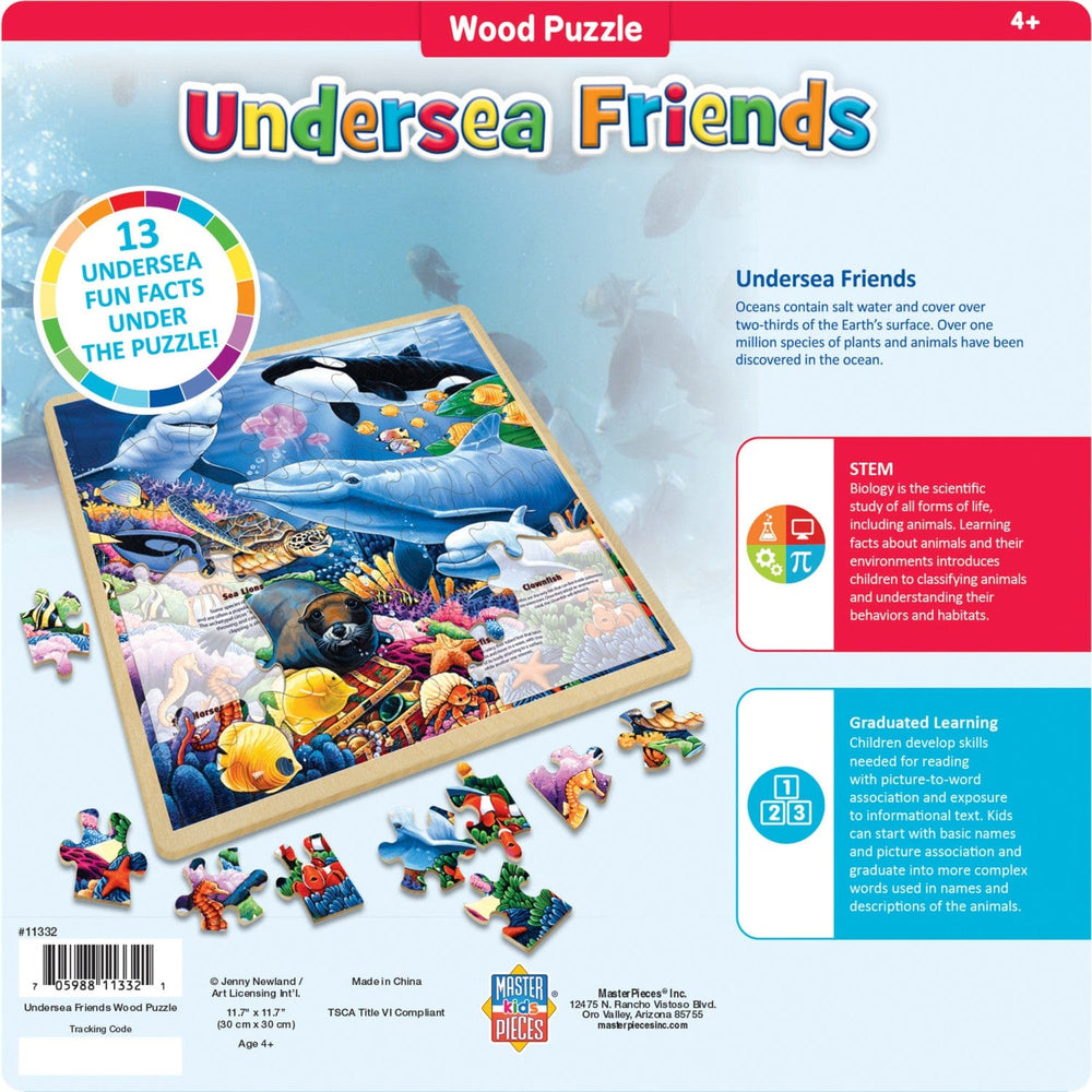 Wood Fun Facts - Undersea Friends 48 Piece Wood Jigsaw Puzzle (ONLINE ORDER ONLY)