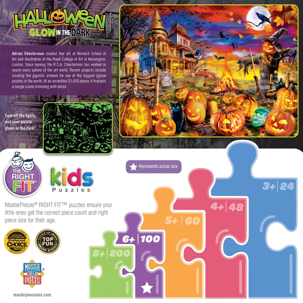 Halloween Glow in the Dark - The Pumpkin King 100 Piece Jigsaw Puzzle (ONLINE ORDER ONLY)