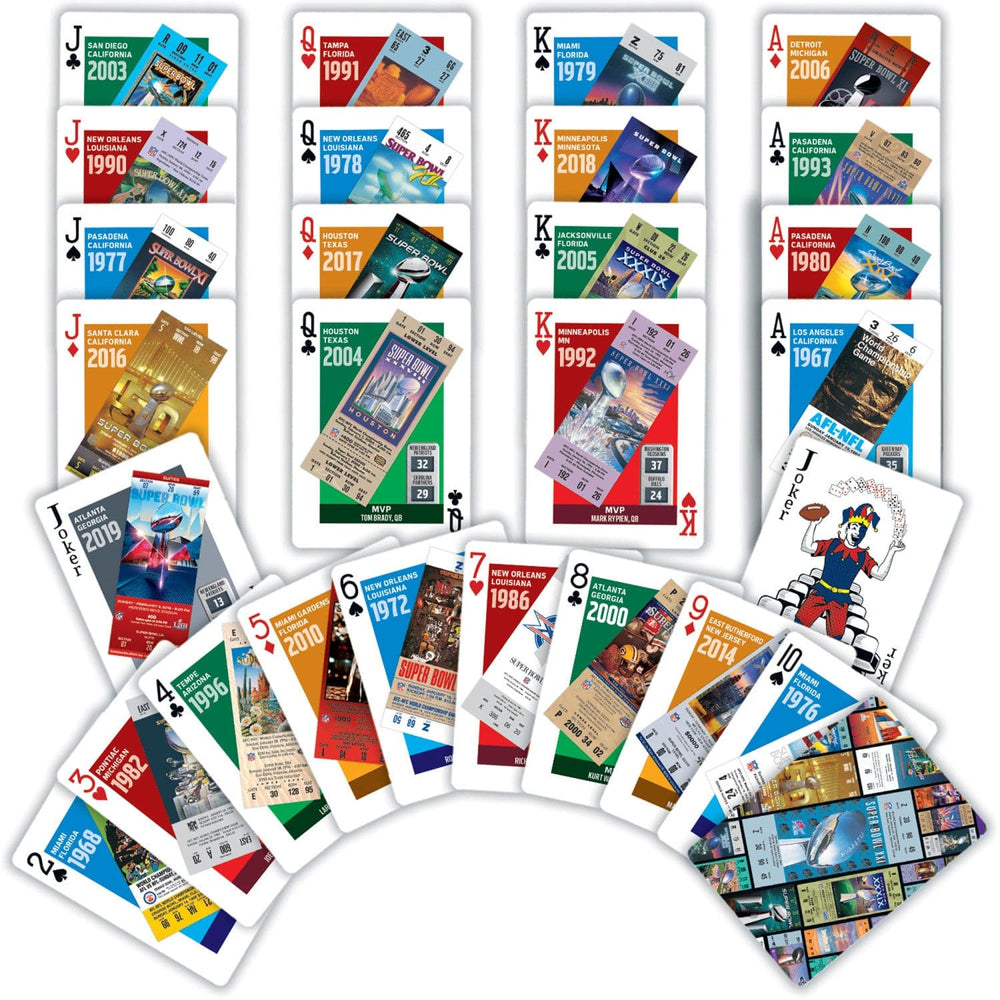 NFL Super Bowl Ticket Playing Cards - 54 Card Deck (ONLINE ORDER ONLY)