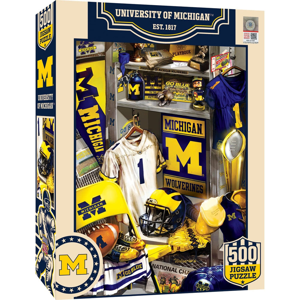 Michigan Wolverines - Locker Room 500 Piece Jigsaw Puzzle (ONLINE ORDER ONLY)