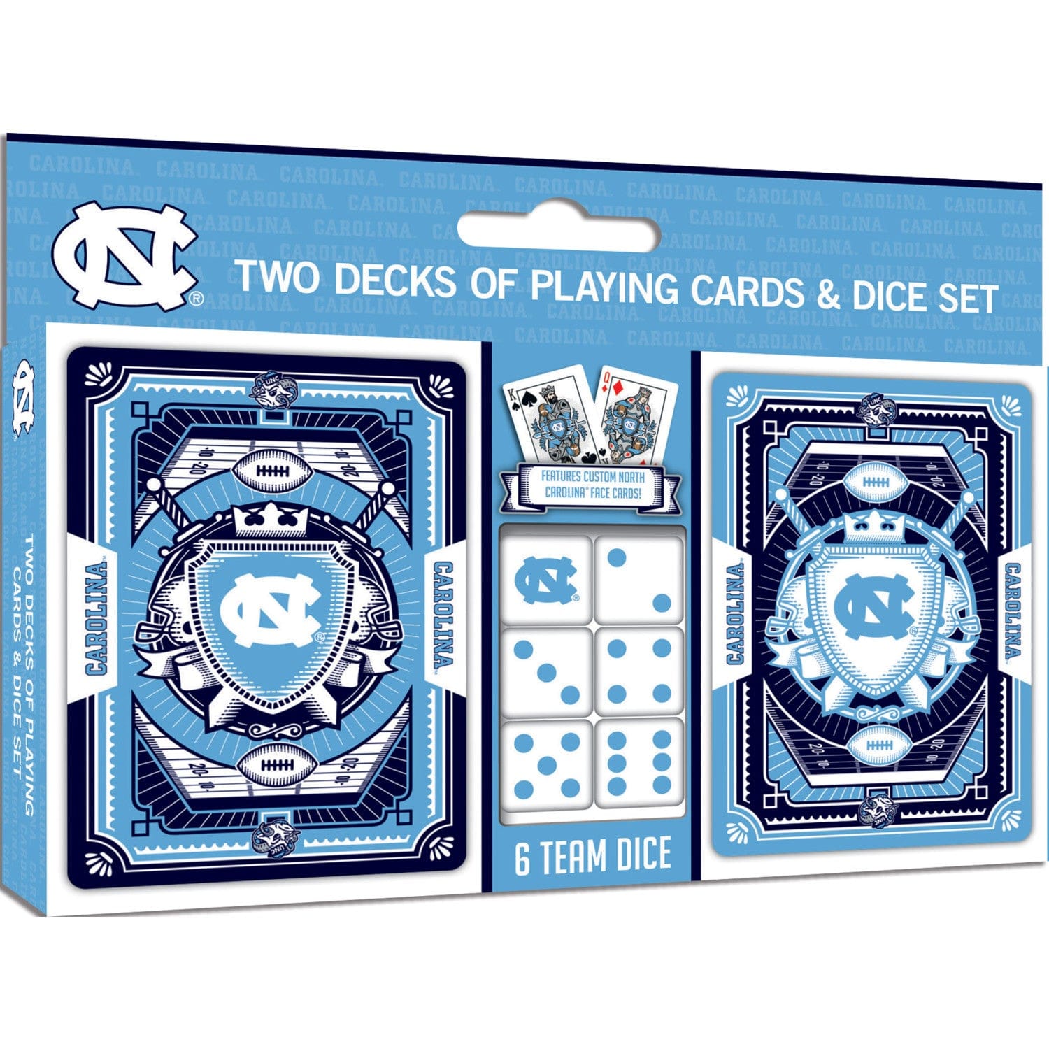 UNC Tar Heels - 2-Pack Playing Cards & Dice Set (ONLINE ORDER ONLY)