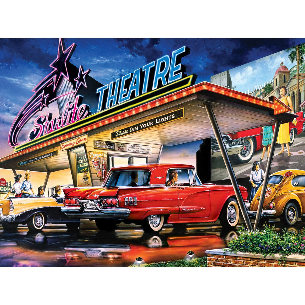 Drive-Ins, Diners & Dives - Starlite Drive-In 550 Piece Jigsaw Puzzle (ONLINE ORDER ONLY)