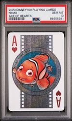 2023 DISNEY 100 PLAYING CARDS NEMO ACE OF HEARTS PSA 10 (Online Order Only)