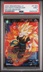 2022 DRAGON BALL SUPER MYTHIC BOOSTER SS3 GOGETA, THWRT/EMP #P-308 - PSA 9 (Online Order Only)