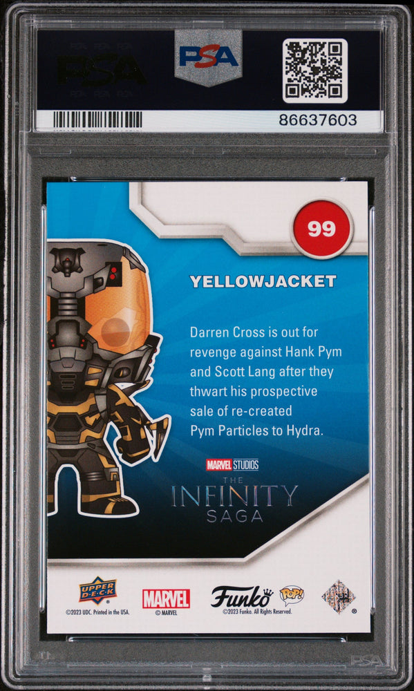 2023 UPPER DECK FUNKO POP MARVEL  YELLOWJACKET  #99  PSA 10 (Online Order Only)