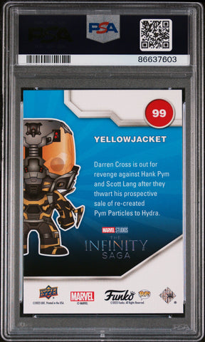 2023 UPPER DECK FUNKO POP MARVEL  YELLOWJACKET  #99  PSA 10 (Online Order Only)