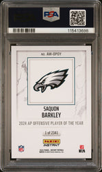 Graded 2024 Panini Instant NFL Saquon Barkley #OPOY Award Winners Football Card PSA 8 Near Mint (ONLINE ORDER ONLY)