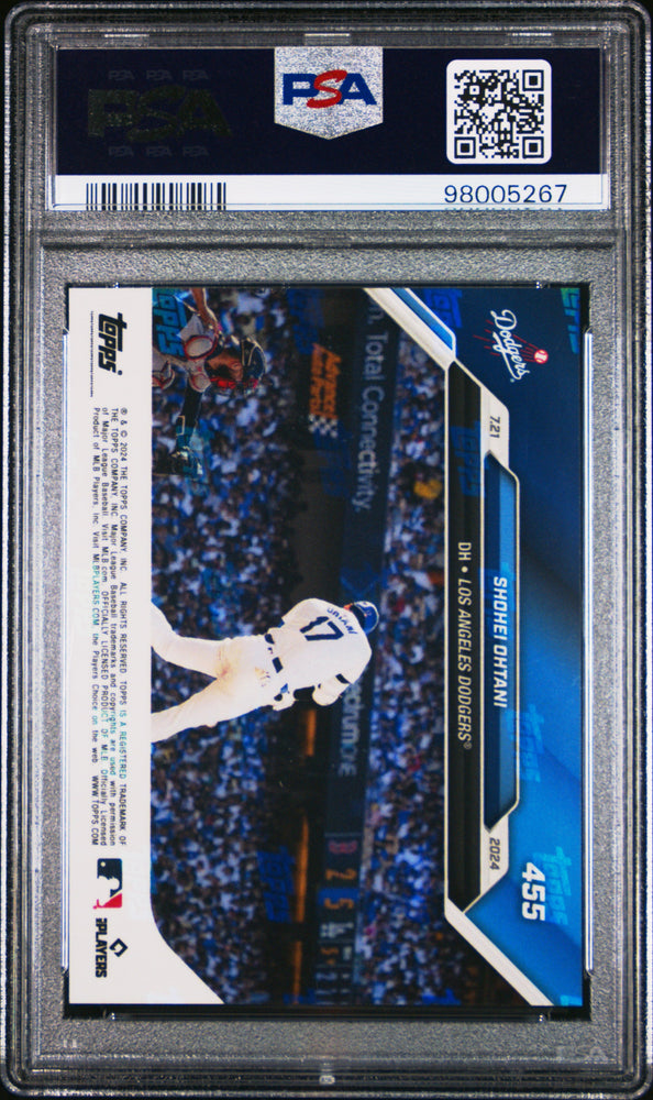 Graded 2024 Topps Now Shohei Ohtani #455 Baseball Card PSA 10 Gem Mint (ONLINE ORDER ONLY)