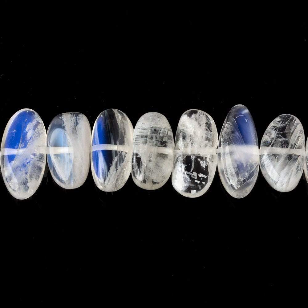 Rainbow Moonstone side drilled plain nuggets 16 inch 45 beads 9x8-15x9mm A (ONLINE ORDER ONLY)