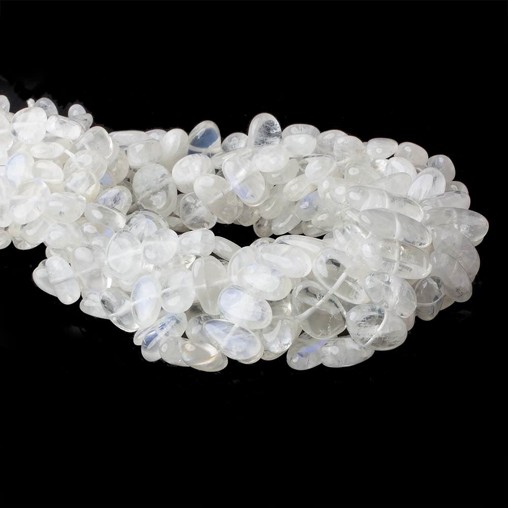 Rainbow Moonstone side drilled plain nuggets 16 inch 45 beads 9x8-15x9mm A (ONLINE ORDER ONLY)
