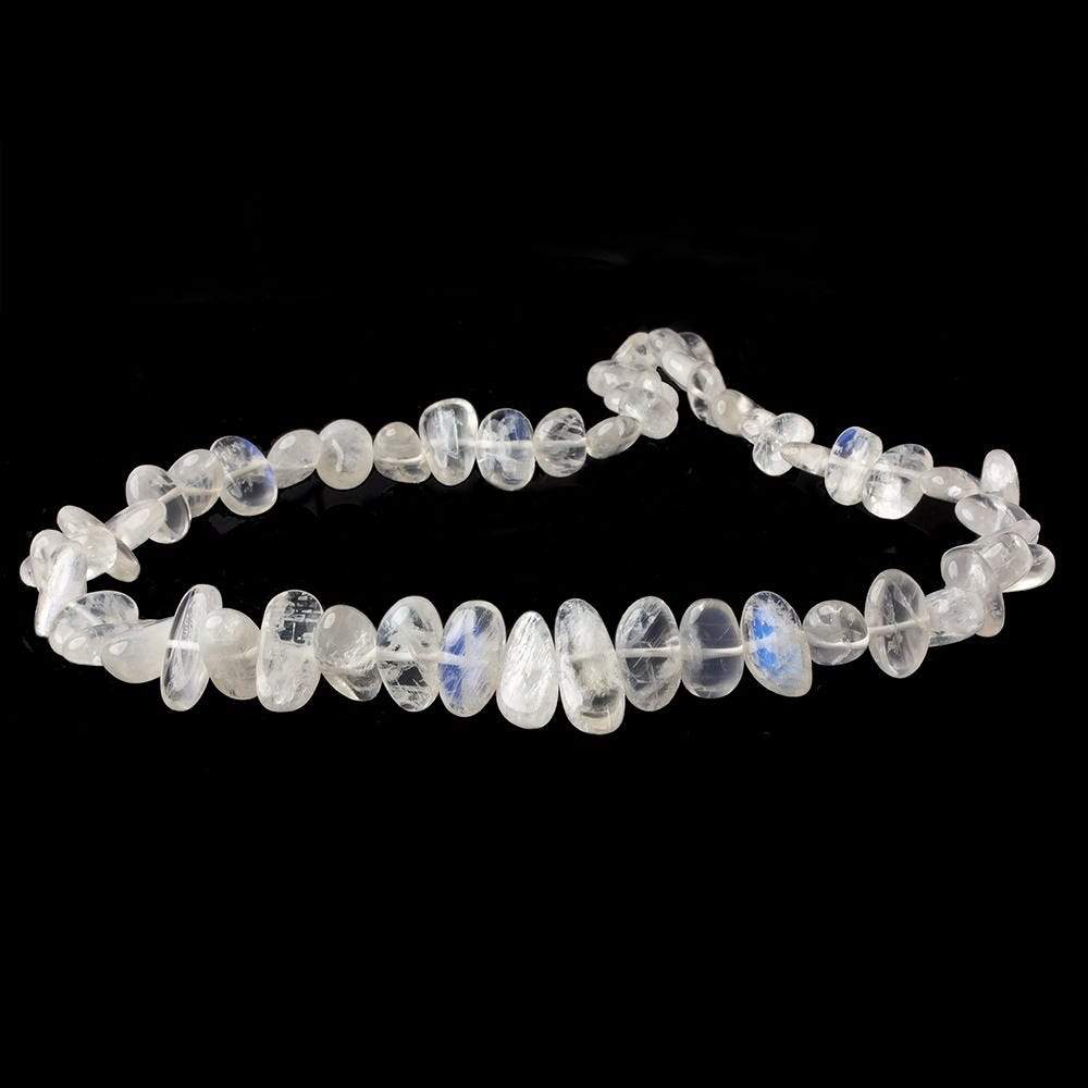 Rainbow Moonstone side drilled plain nuggets 16 inch 45 beads 9x8-15x9mm A (ONLINE ORDER ONLY)