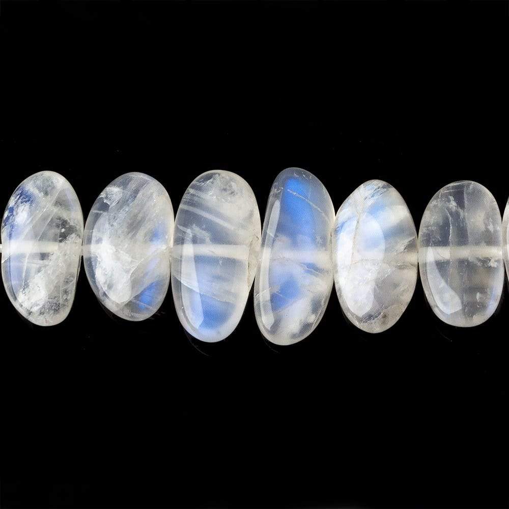 Rainbow Moonstone side drilled plain nuggets 16 inch 61 beads 11x7-16x7mm A (ONLINE ORDER ONLY)
