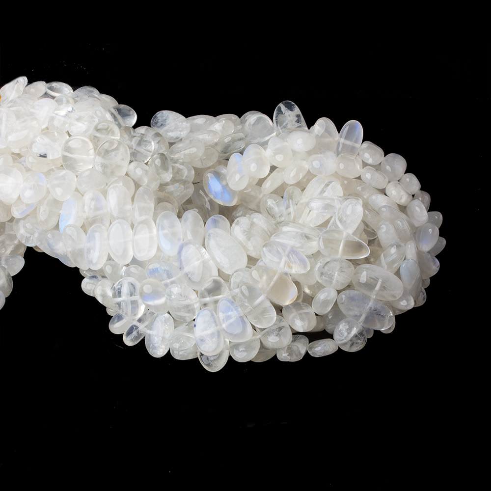 Rainbow Moonstone side drilled plain nuggets 16 inch 61 beads 11x7-16x7mm A (ONLINE ORDER ONLY)