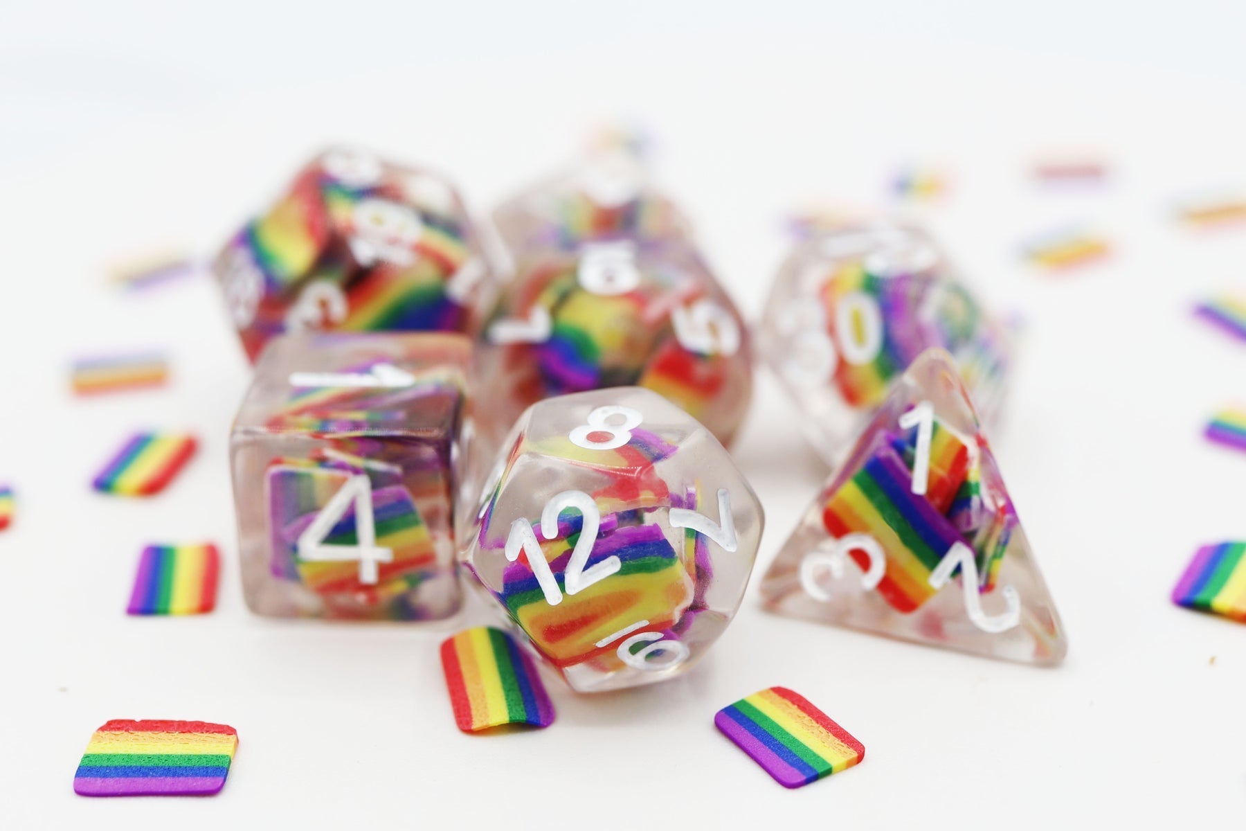 Foam Brain Games Pride Flag RPG Dice Set (ONLINE ORDER ONLY)