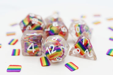 Foam Brain Games Pride Flag RPG Dice Set (ONLINE ORDER ONLY)