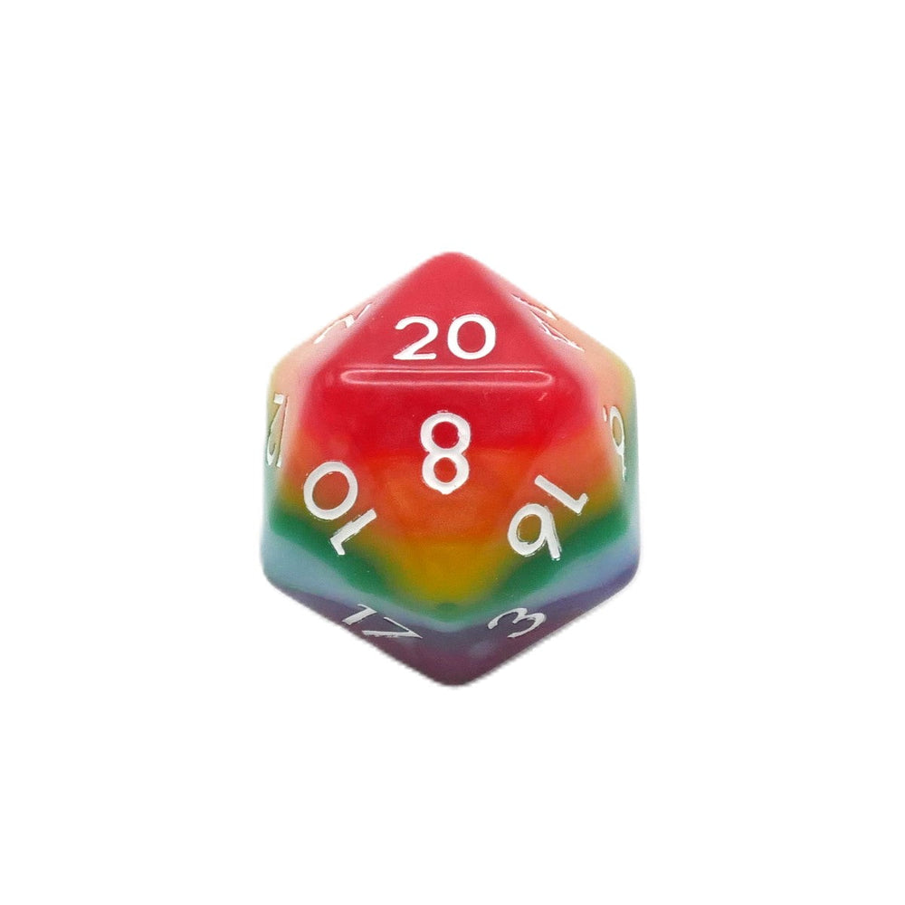 Rainbow Redux - 7 Piece DnD Dice Set | Acrylic RPG Gaming Dice (ONLINE ORDER ONLY)
