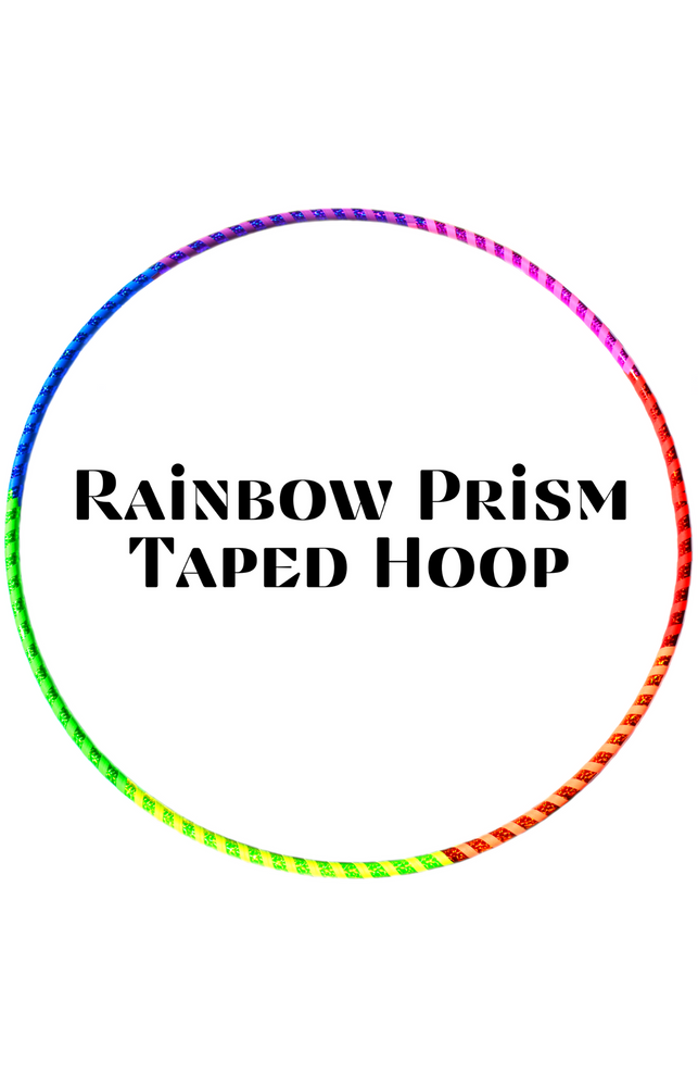Rainbow Prism Taped Hoops ~ Beginner & Kids Fitness & Practice Hoops (ONLINE ORDER ONLY)