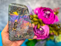 2 Lb+ Purple Labradorite crystal Freeform, Rainbow Labradorite, White Labradorite (ONLINE ORDER ONLY)