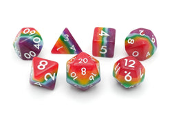Rainbow Redux - 7 Piece DnD Dice Set | Acrylic RPG Gaming Dice (ONLINE ORDER ONLY)