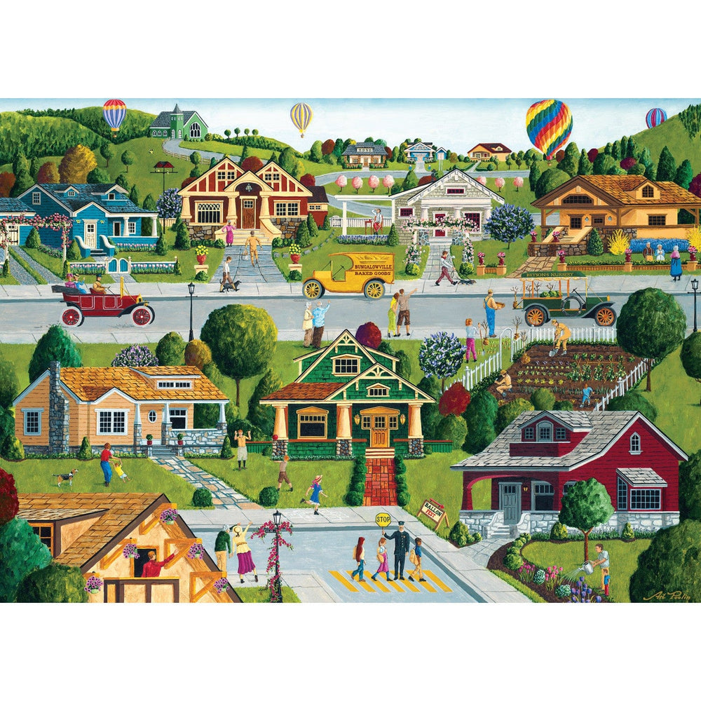 Hometown Gallery - Bungalowville 1000 Piece Jigsaw Puzzle (ONLINE ORDER ONLY)