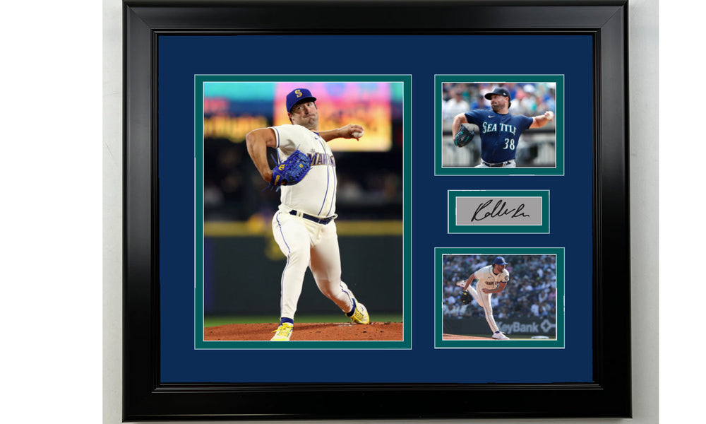 Framed Robbie Ray Seattle Mariners Facsimile Laser Engraved Signature Baseball 14x11 3 Photo Collage (ONLINE ORDER ONLY)