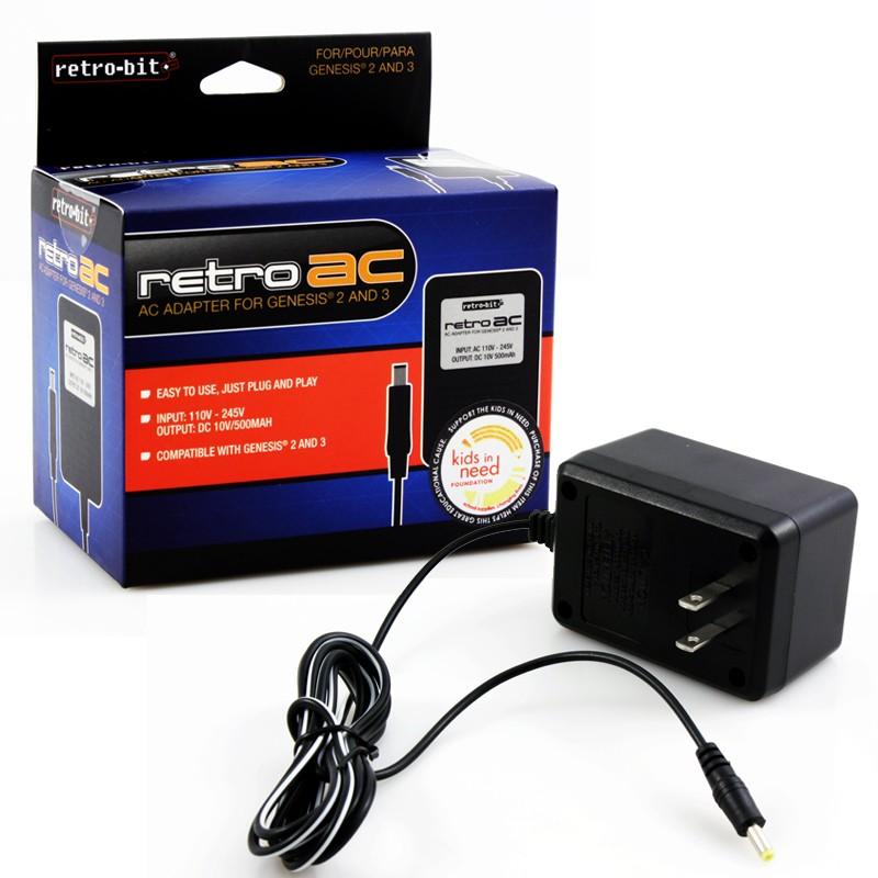 Genesis 2 & 3 AC Adapter (Retro-Bit) (ONLINE ORDER ONLY)