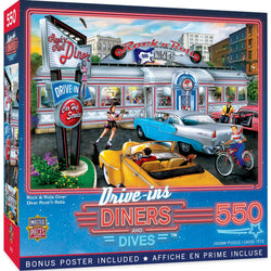 Drive-Ins, Diners & Dives - Rock & Rolla Diner 550 Piece Jigsaw Puzzle (ONLINE ORDER ONLY)